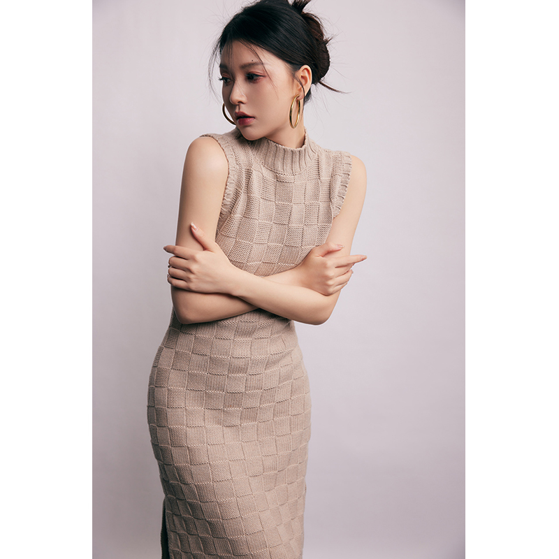 【特价】复古无袖针织连衣裙 JH231002