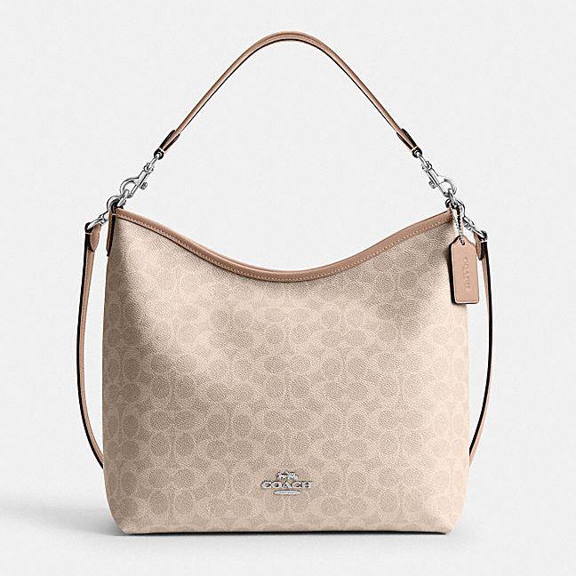 COACH蔻驰经典标志LAUREL大号单肩包CY685 SVPWH