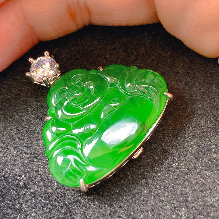 翡翠银S925镶嵌颈饰