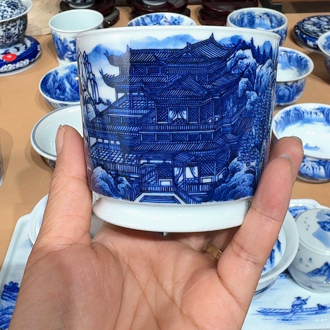 小***郭景德镇纯手工手绘荣天杯