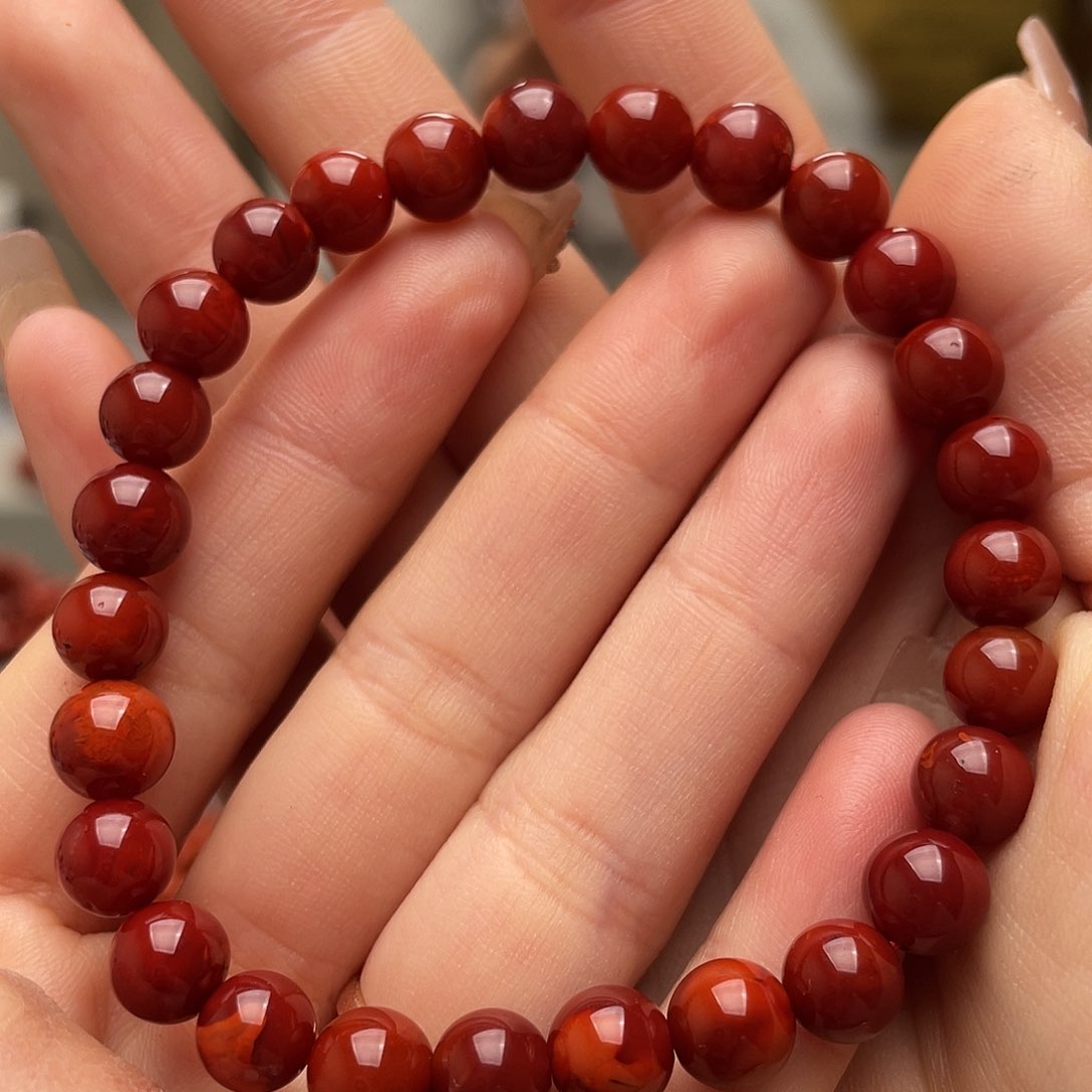 南红玛瑙手链未镶嵌