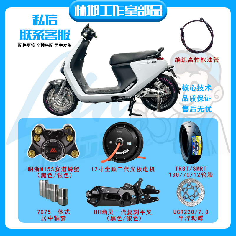 （林邶推荐）九号HH幽灵一代平叉定制直上后轮套装