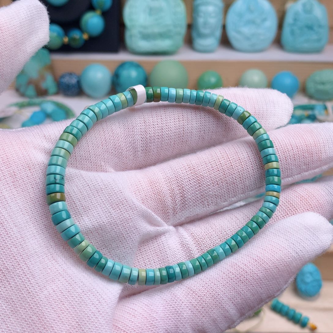 未镶嵌绿松石珠宝奇石5毫米左右