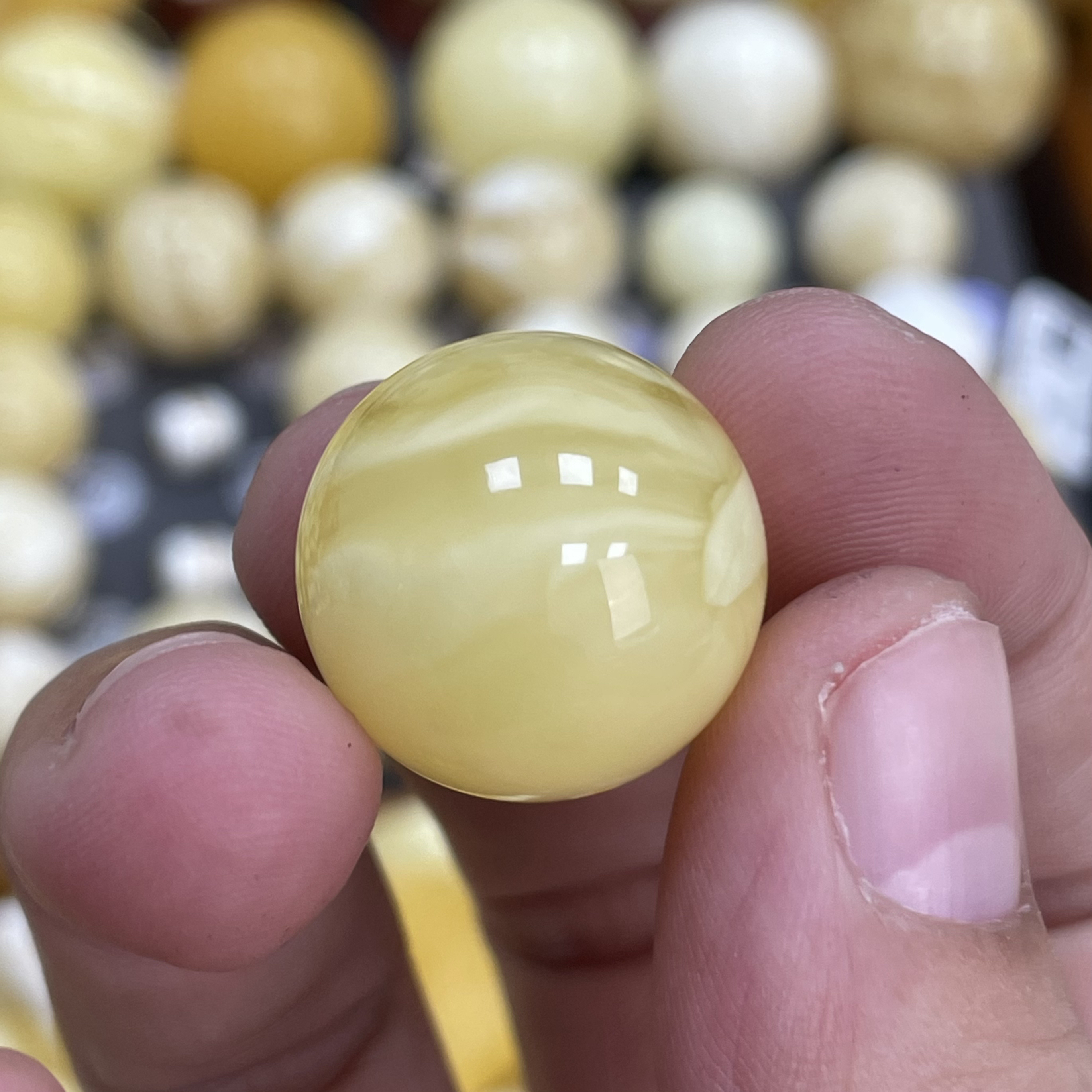 魔梵珠宝｜18.8mm俄料天然蜜蜡 浓蜡拉丝 