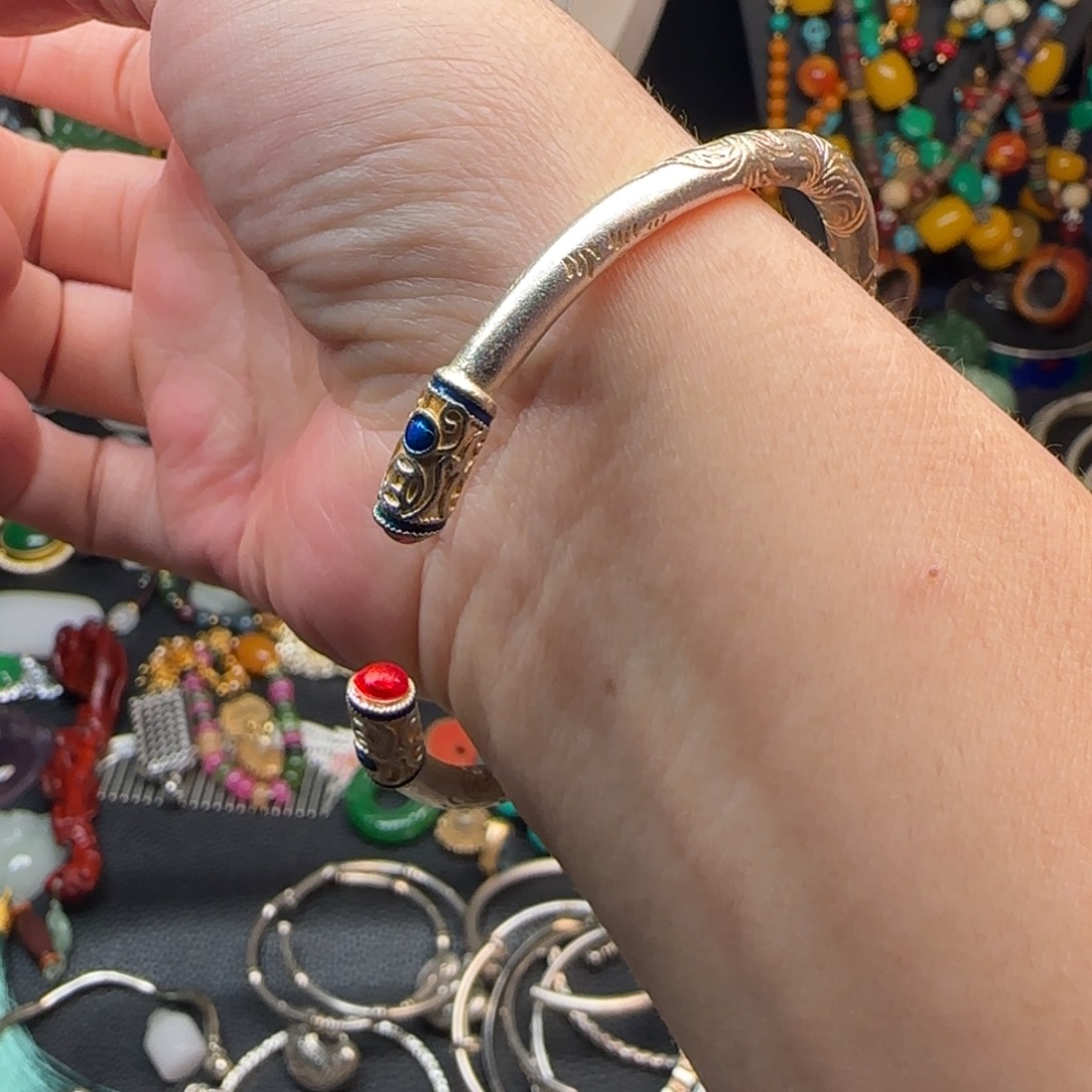 足银木质银手镯清仓价包邮到家清仓最后一天