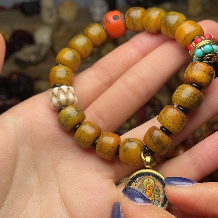 手串/手链牛骨风化开片老料1.2