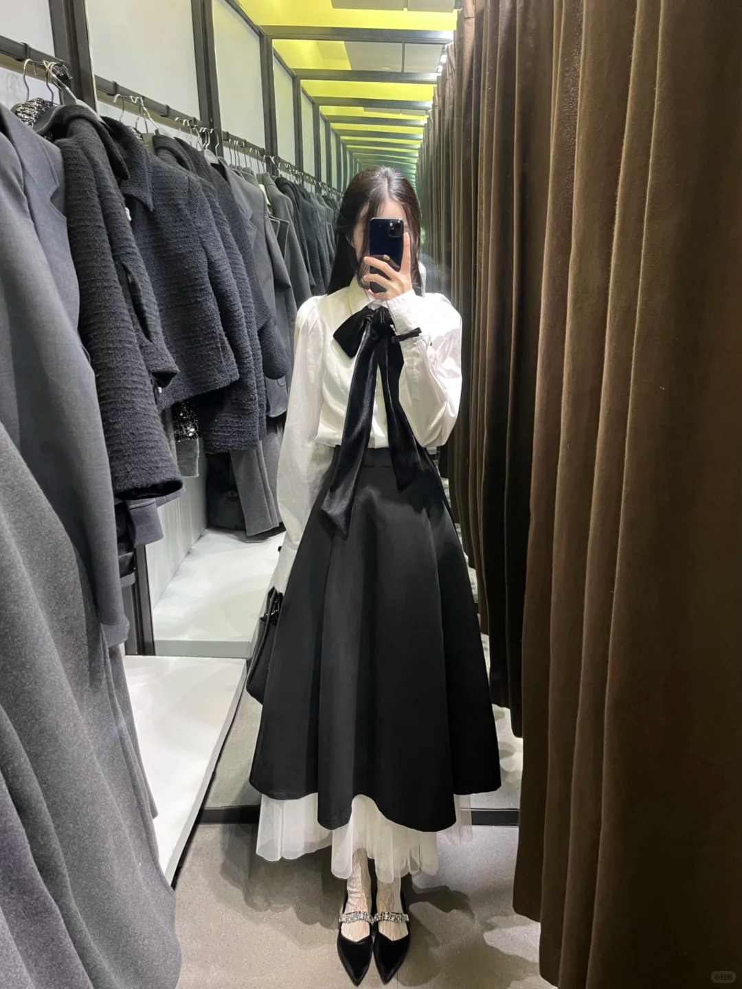 小蔡/百搭加厚高腰秋冬半身裙格子时尚格子显瘦半裙百褶裙