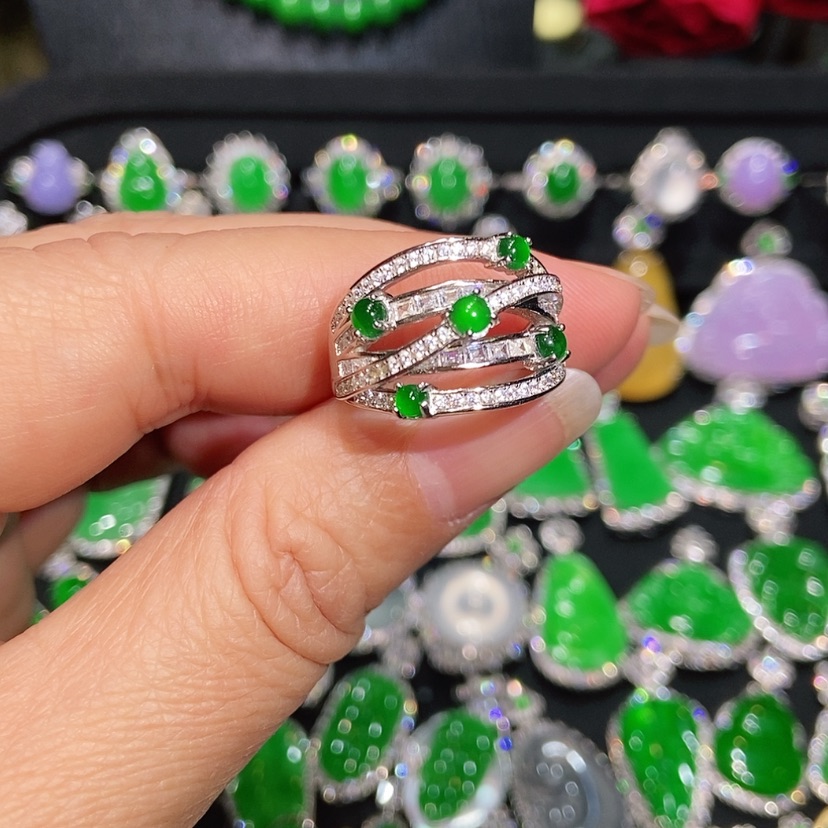 【闪购商品】翡翠戒指未镶嵌天然翡翠