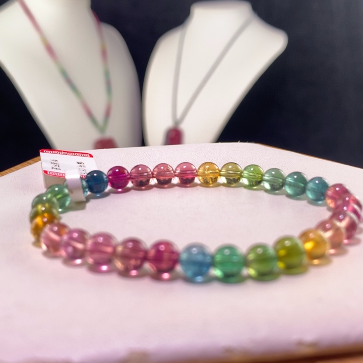 双色碧玺手链未镶嵌