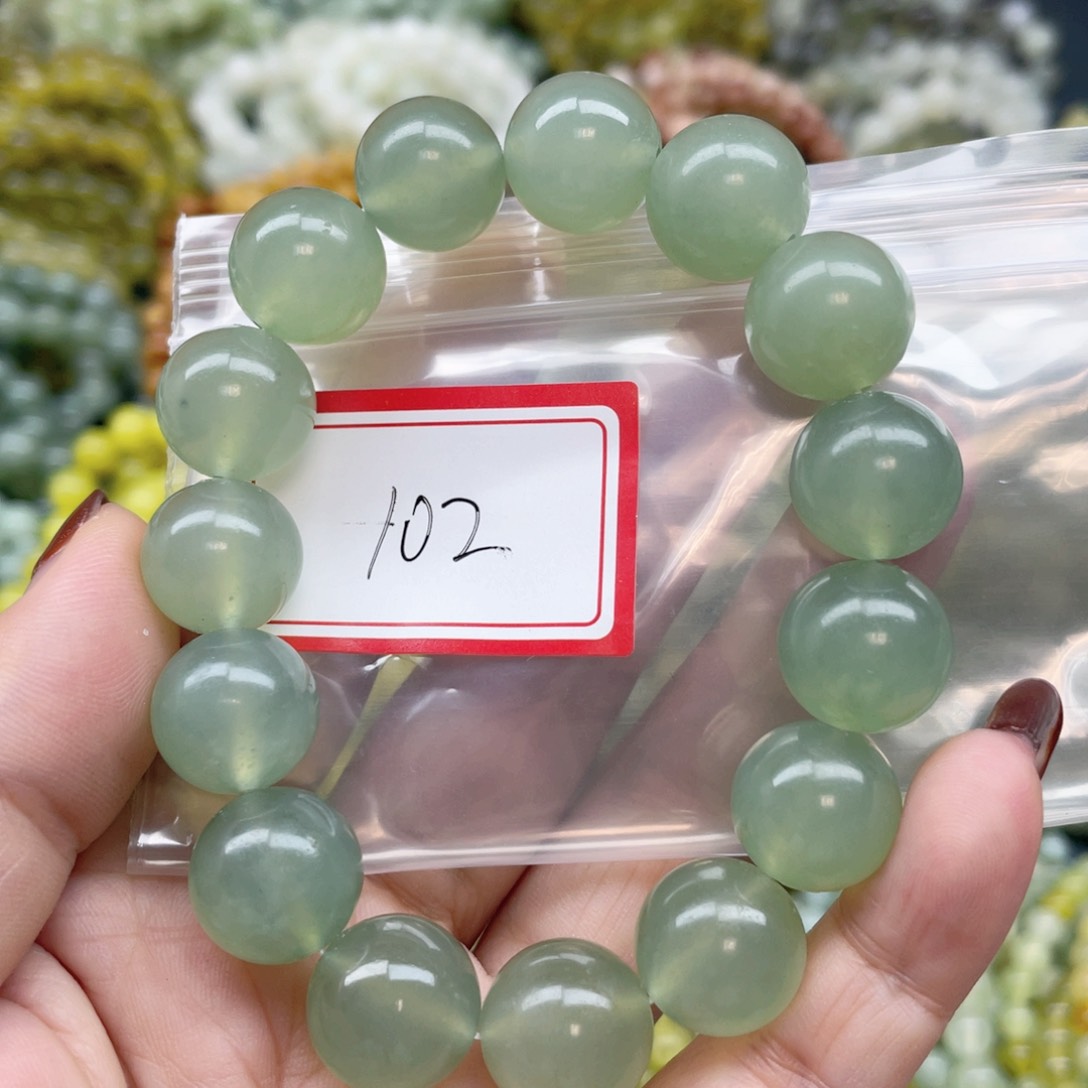 未镶嵌蛇纹石玉手链才*