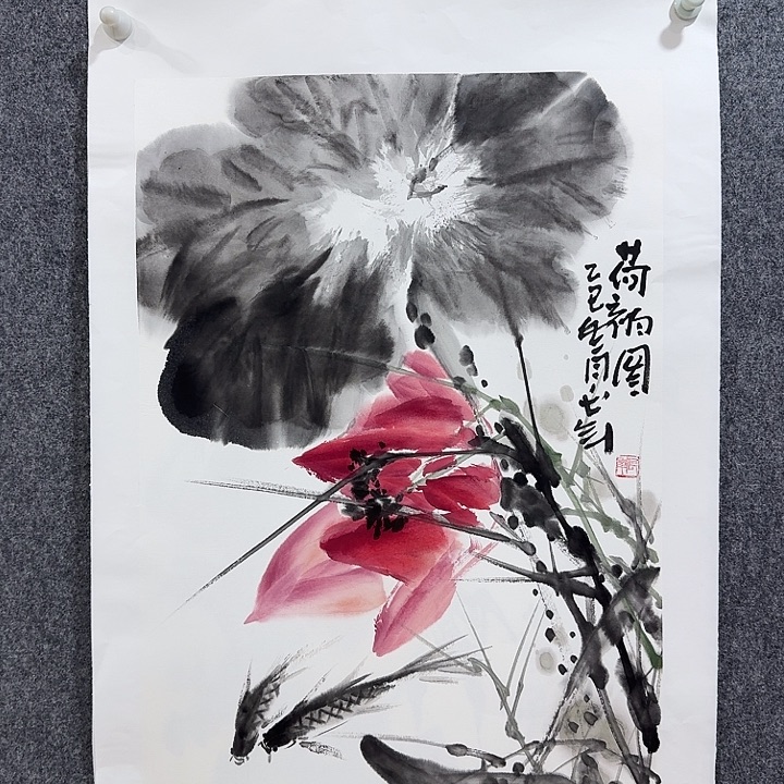 国画靳长年手绘作品