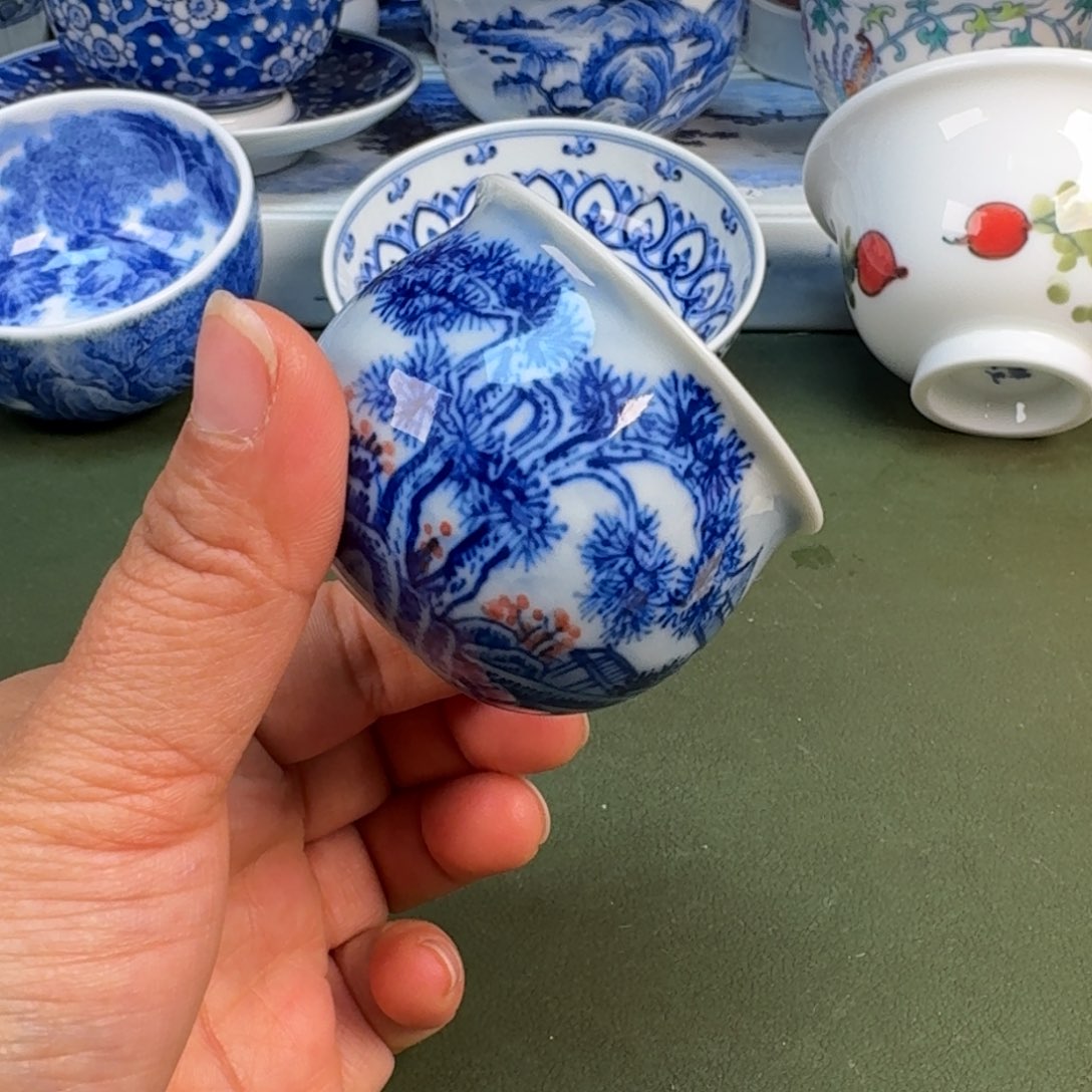 陶景德镇纯手绘茶具圆圆264
