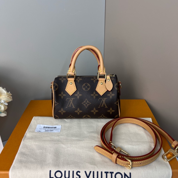 99新 LouisVuitton/路易威登 新款可调节speedy nano单肩包25年