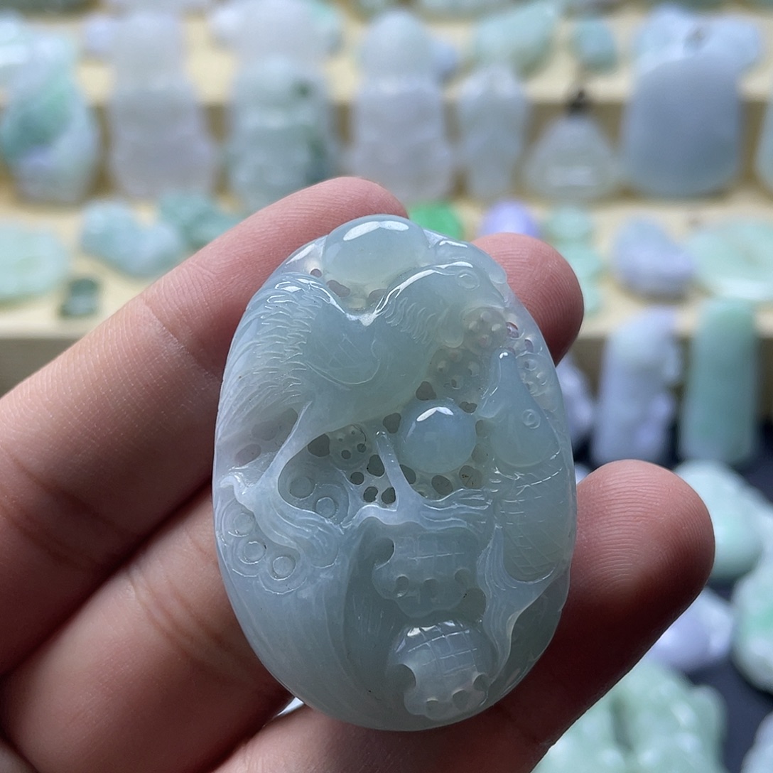 颈饰未镶嵌翡翠纯天然翡翠