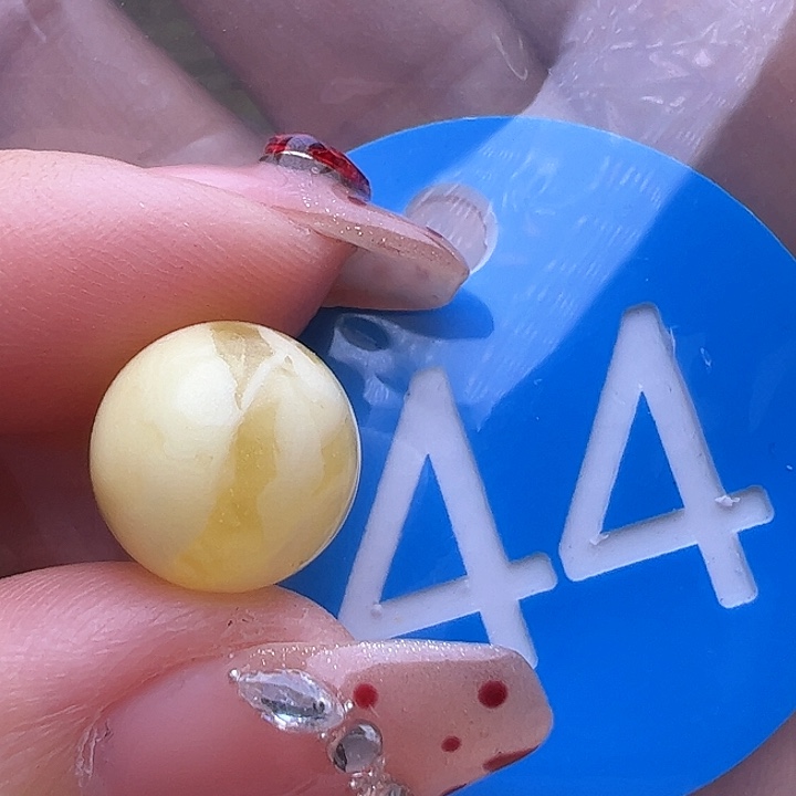 蜜蜡裸石未镶嵌微花粉 11mm圆珠