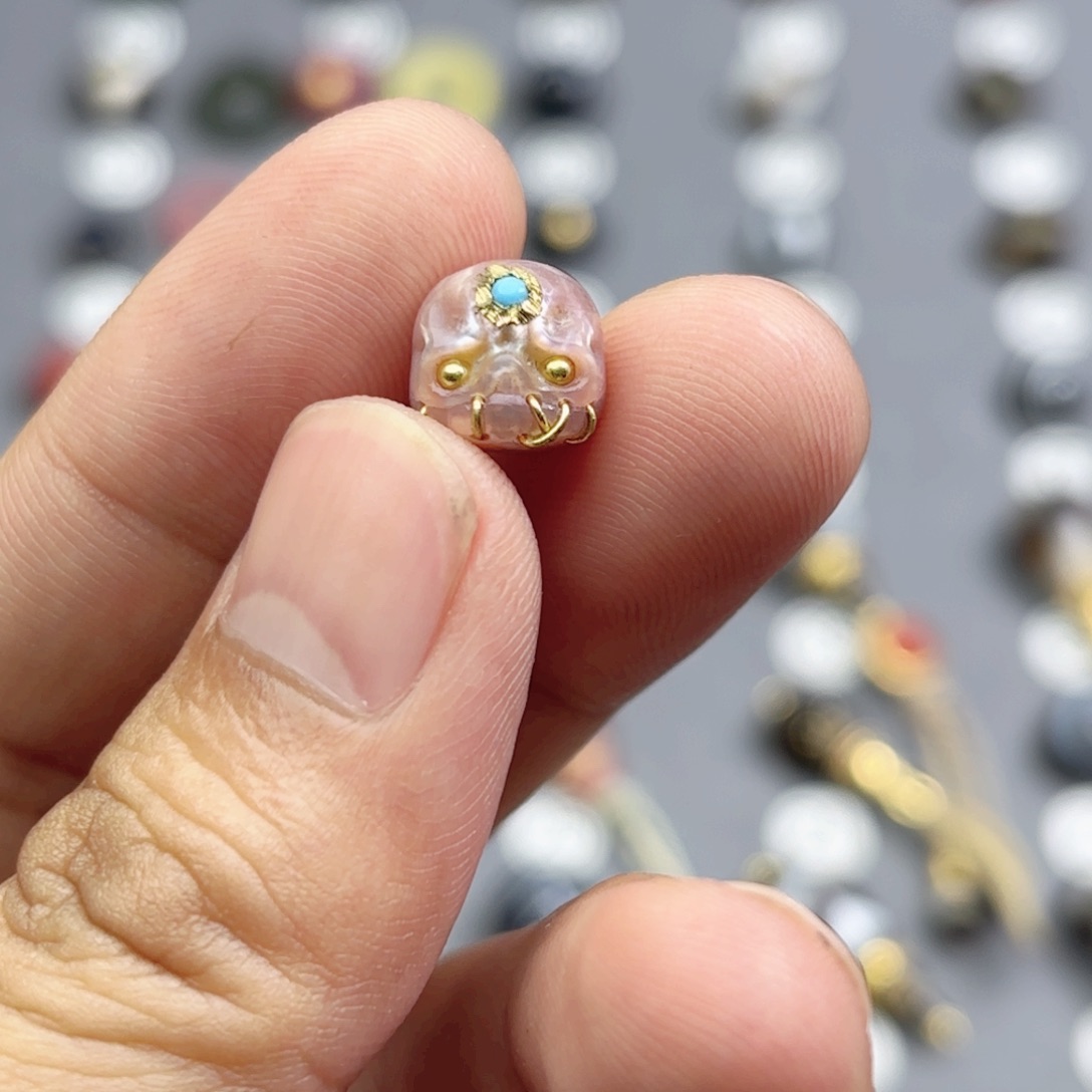 玛瑙/玉髓文玩配饰未镶嵌9.5mm…