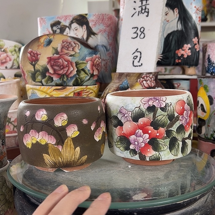 景德镇市手绘花盆性价比超级无敌高