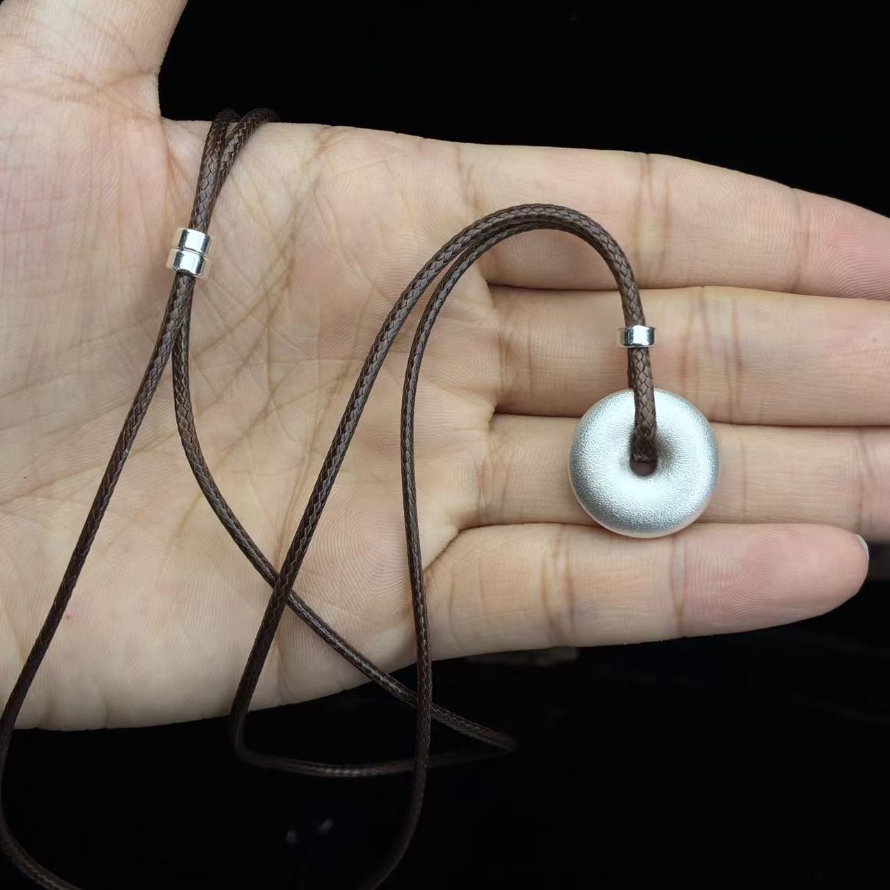 足银银制品 足银平安扣吊坠【小北珠宝质检】ZJH147Z453多样性发一