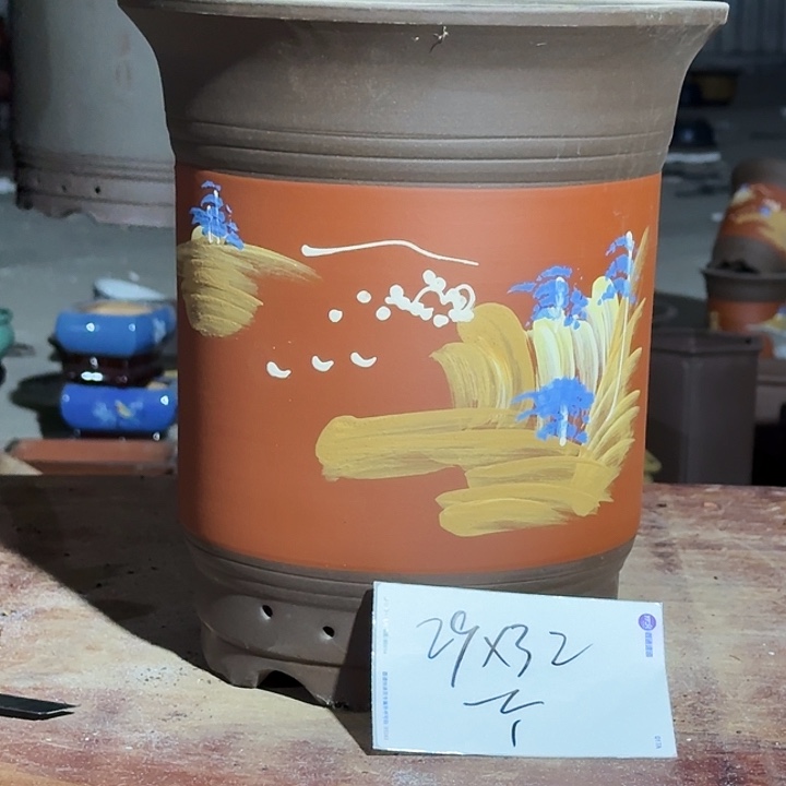 紫砂花盆手工制作