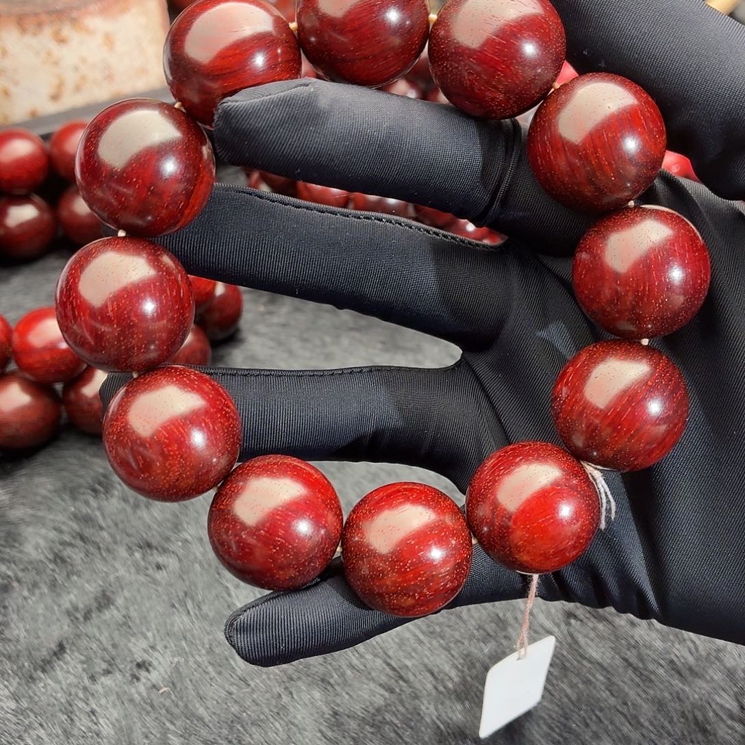 e***o手串/手链小叶紫檀原汁原味龙鳞底金星