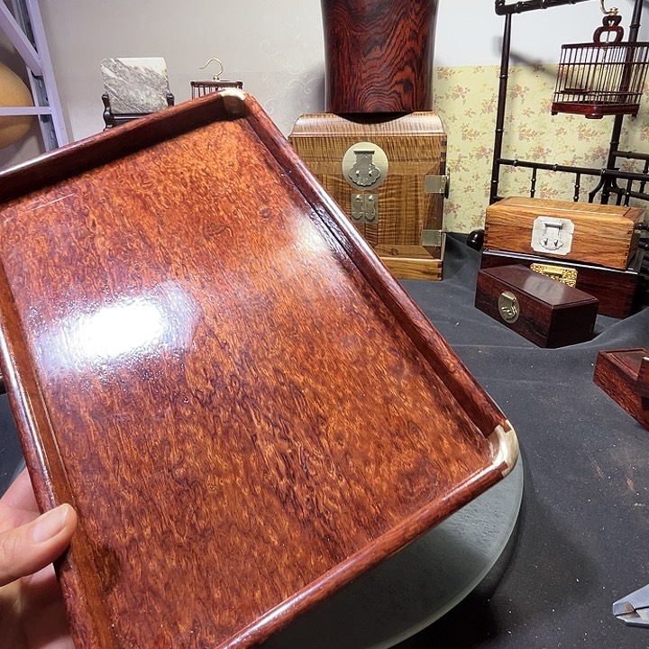 非洲紫檀（红花梨）巴花盘