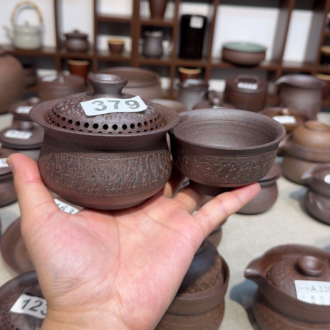 粗瓷茶具素色盖碗