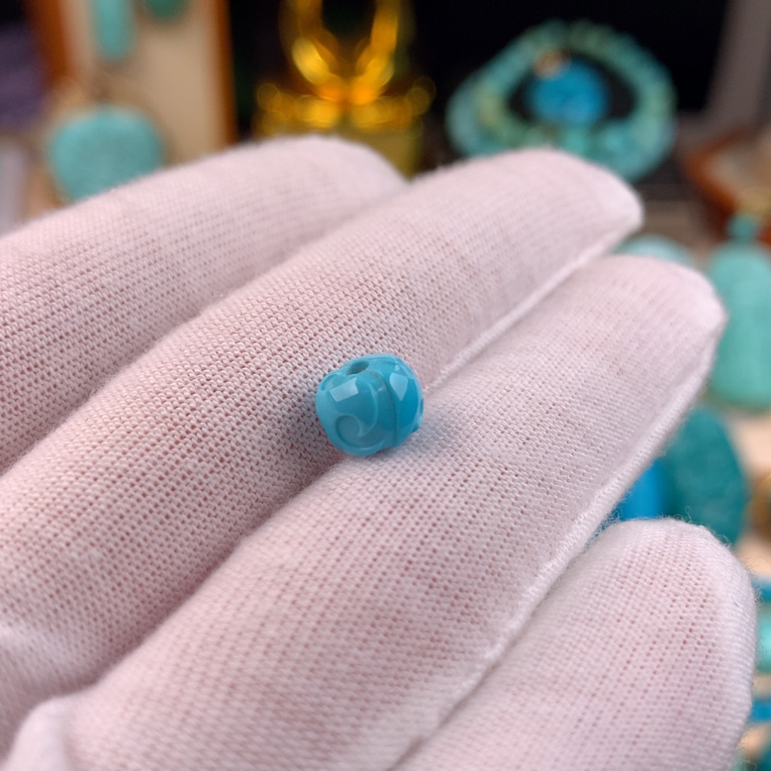 绿松石未镶嵌博古文卡7.5