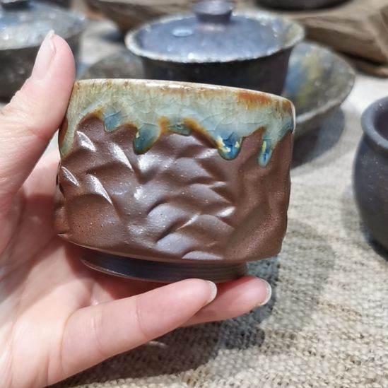 柴烧茶器手作主人杯