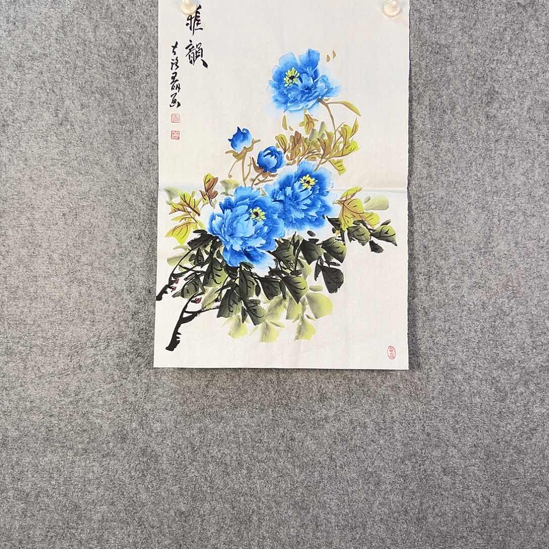 国画415 花鸟在此鸣叫的声响声