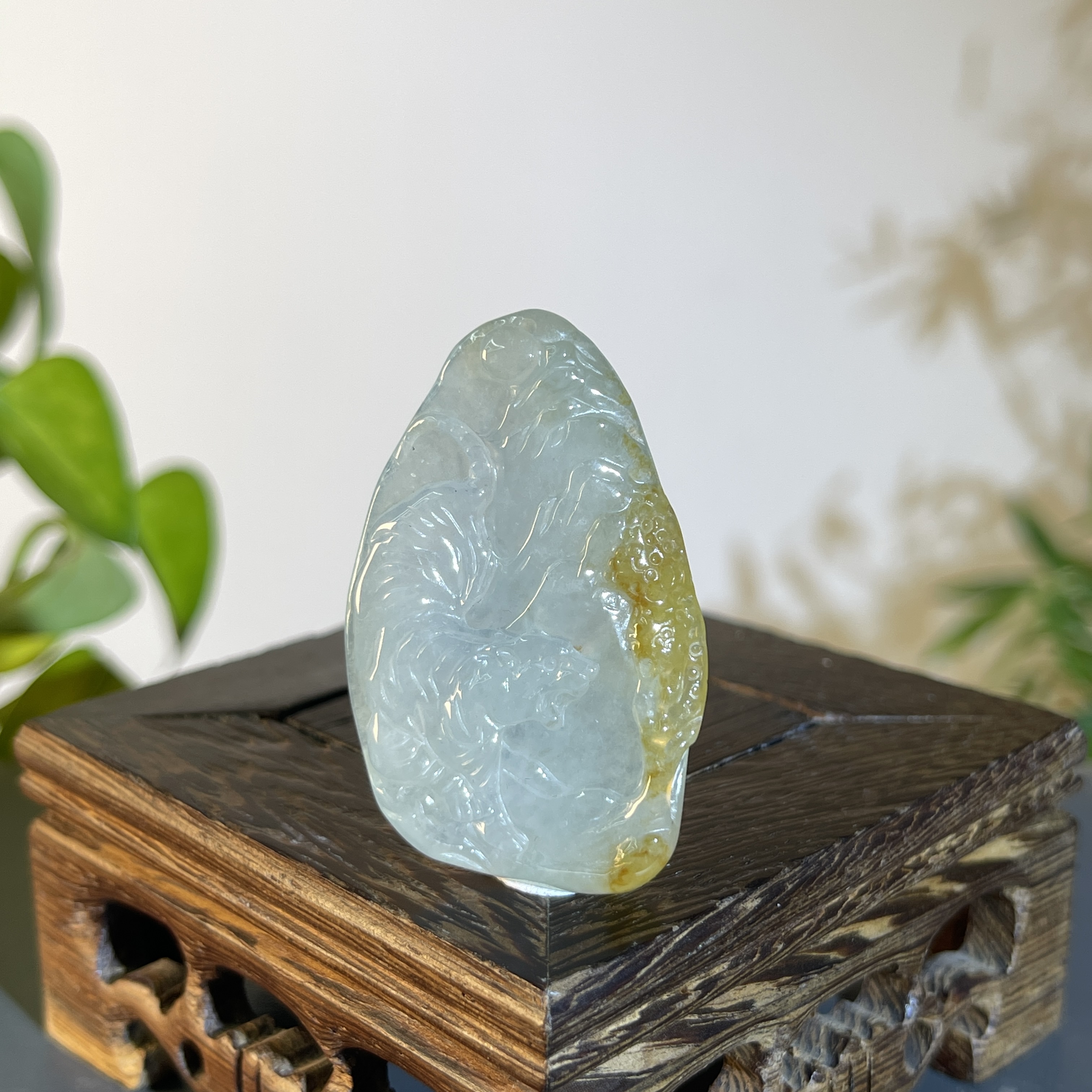 JXA10-60 天然缅甸翡翠A货 下山虎