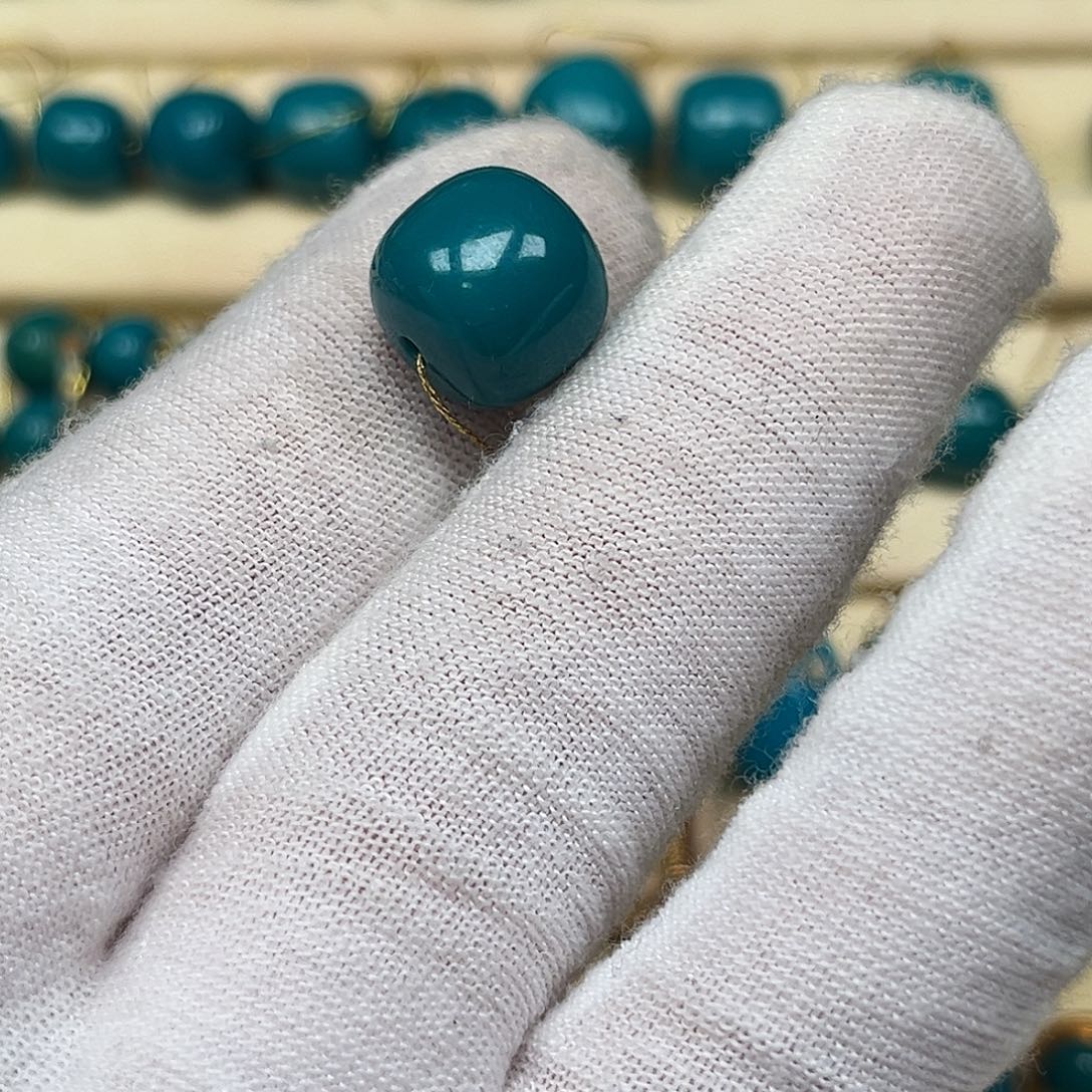 万***兽绿松石未镶嵌珠宝奇石929/12.5mm