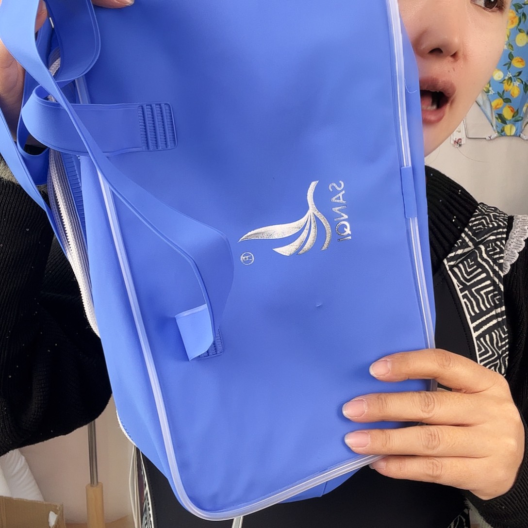 三奇泳包干湿分离微瑕不漏蓝色