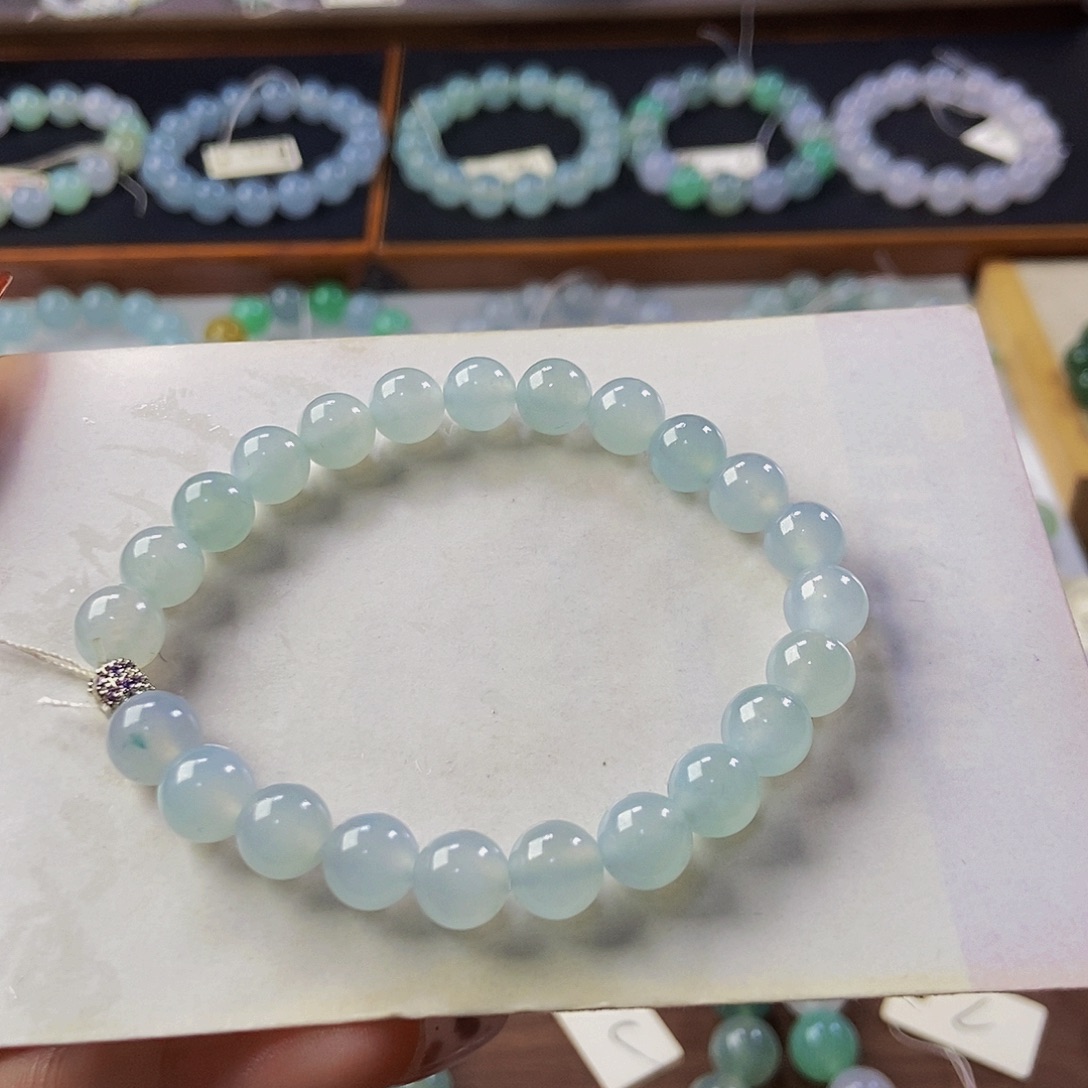 定制翡翠未镶嵌翡翠手串卡8