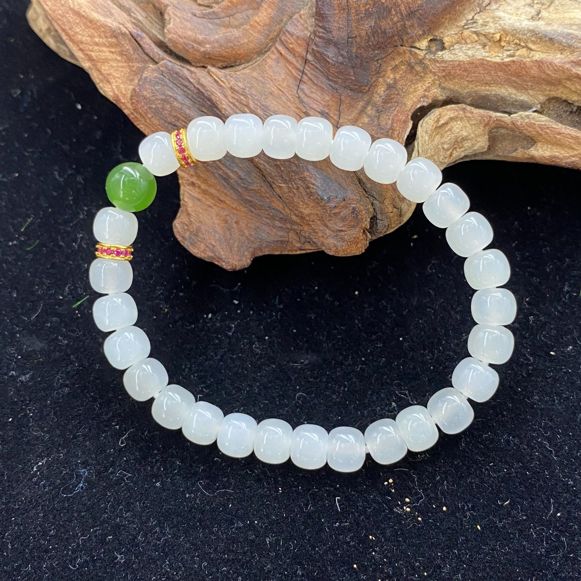 和田玉多宝手串【小北质检】ZJH121Z4多样性发一6.5mm+