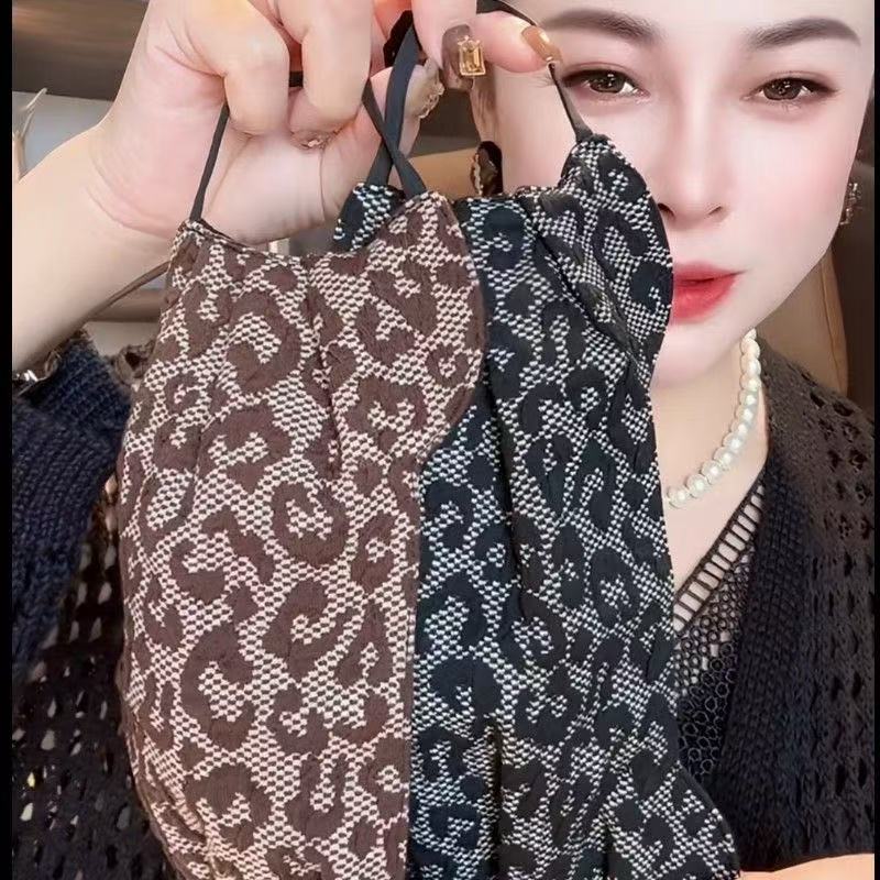秋冬爆款豹纹保暖口罩女大版防罩防风保暖面罩亲肤透气可水洗6