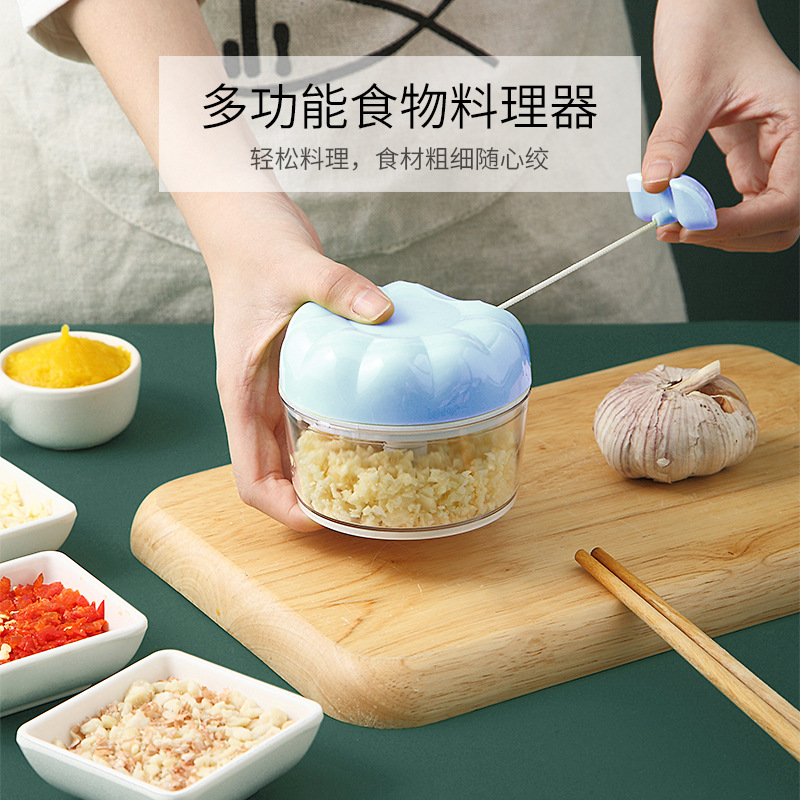 家用厨房拉蒜泥器 手动打捣蒜泥切压蒜末搅大蒜搅碎机拉蒜器D