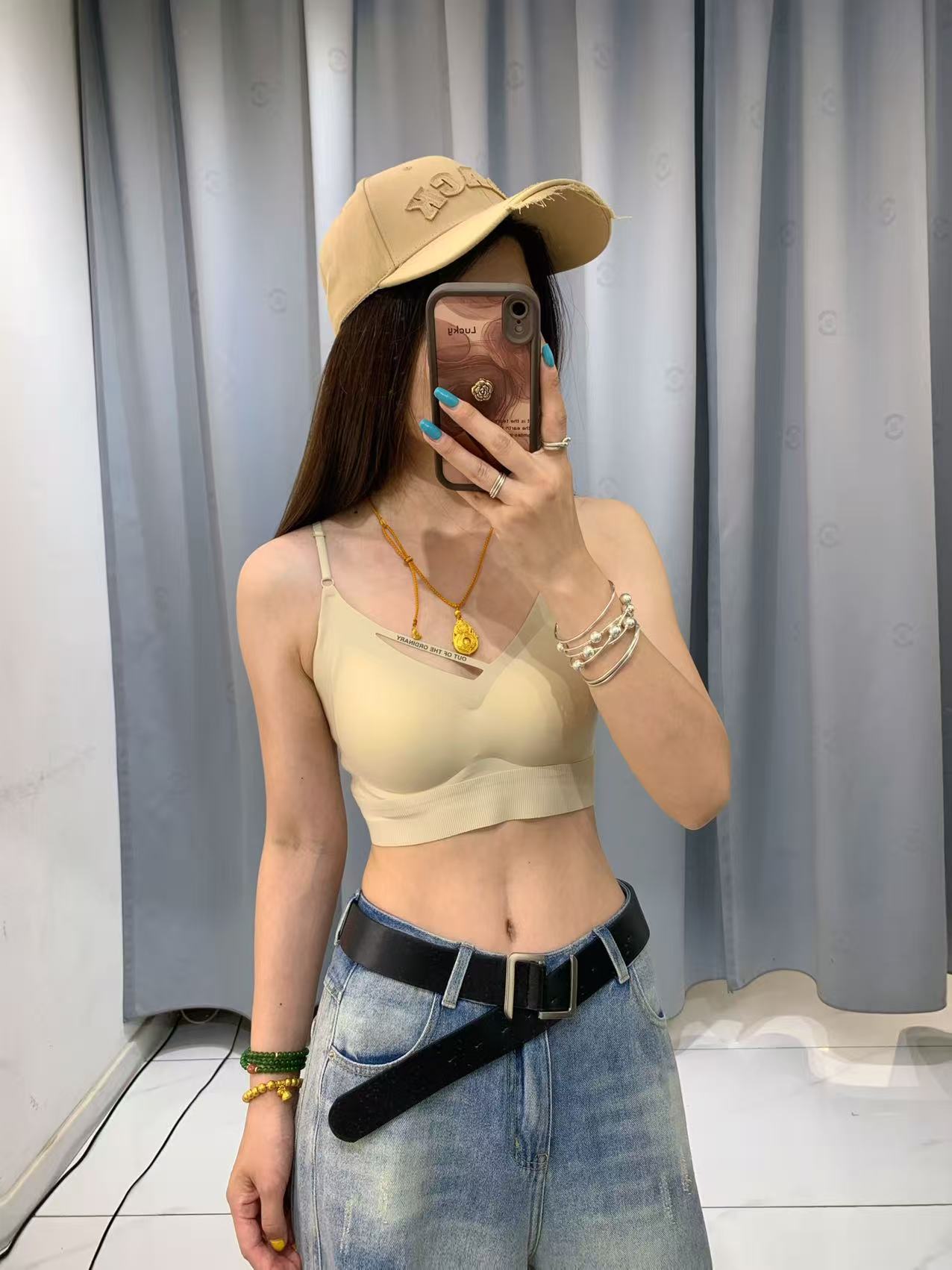 可米 新款 通勤舒适性感女士夏季无钢圈薄款果冻无痕美背 6513 
