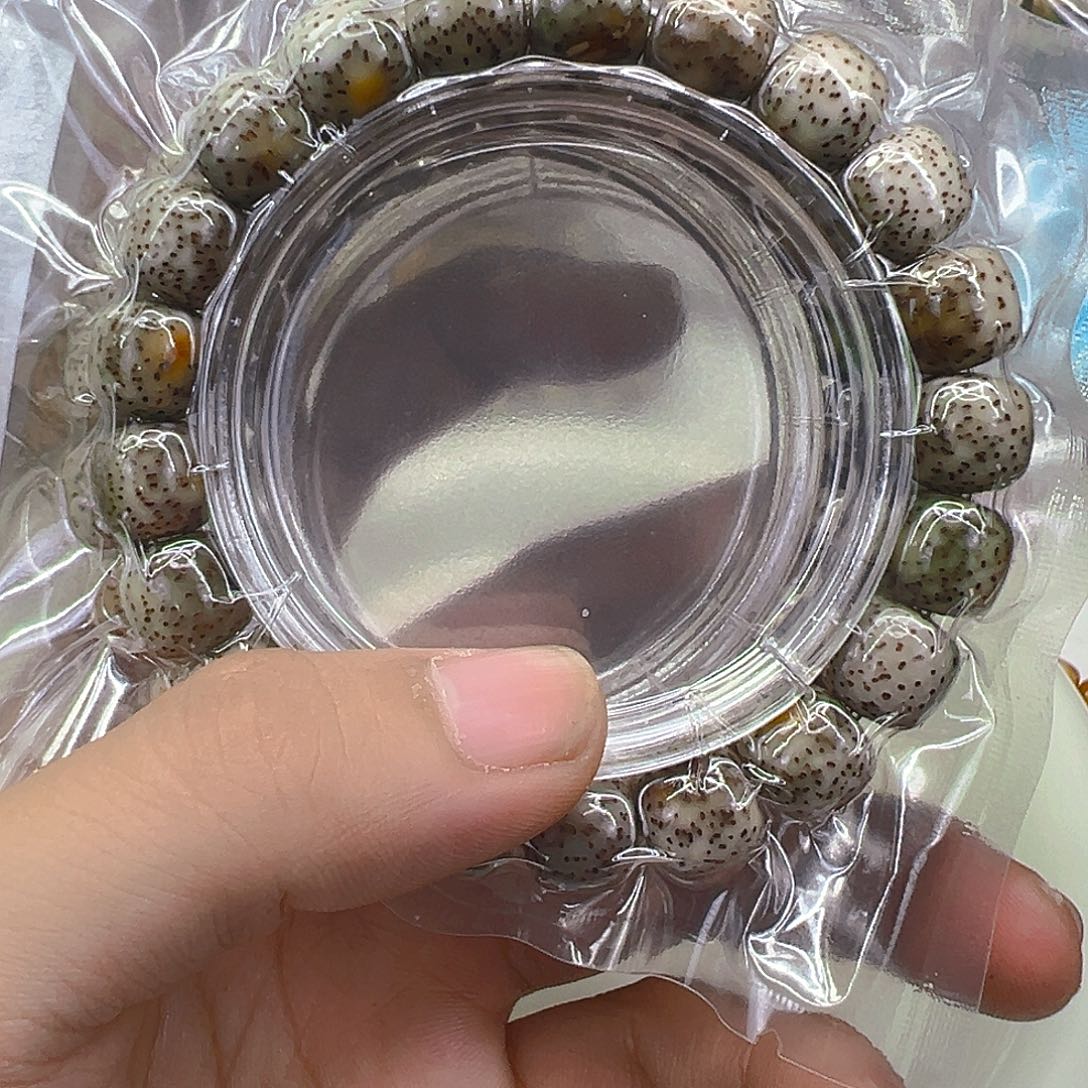 手串星月菩提12练手糯冰火烧云星月菩提单圈11左右