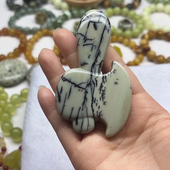 蛇纹石玉未镶嵌手把用****6