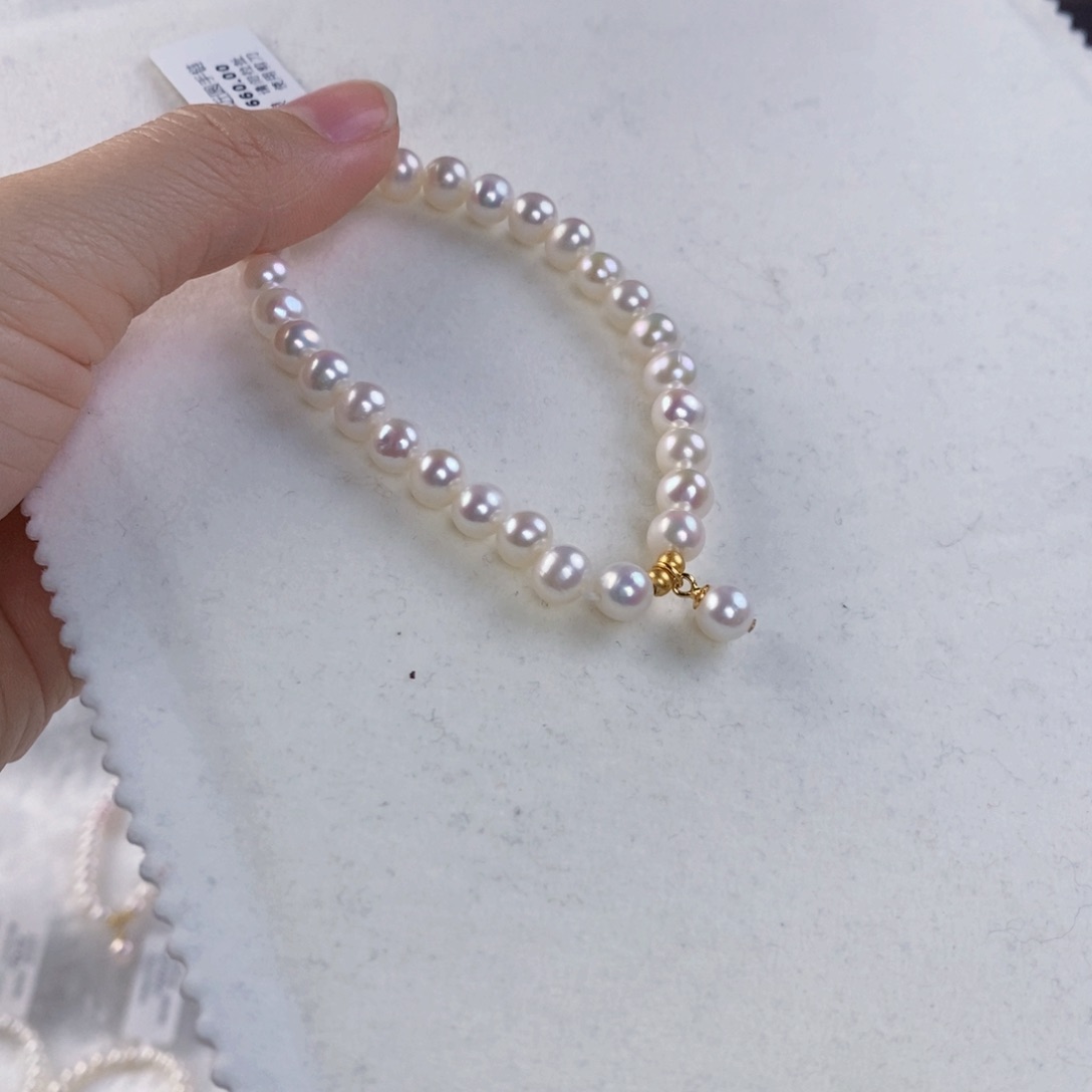 淡水珍珠手绳银S925镶嵌