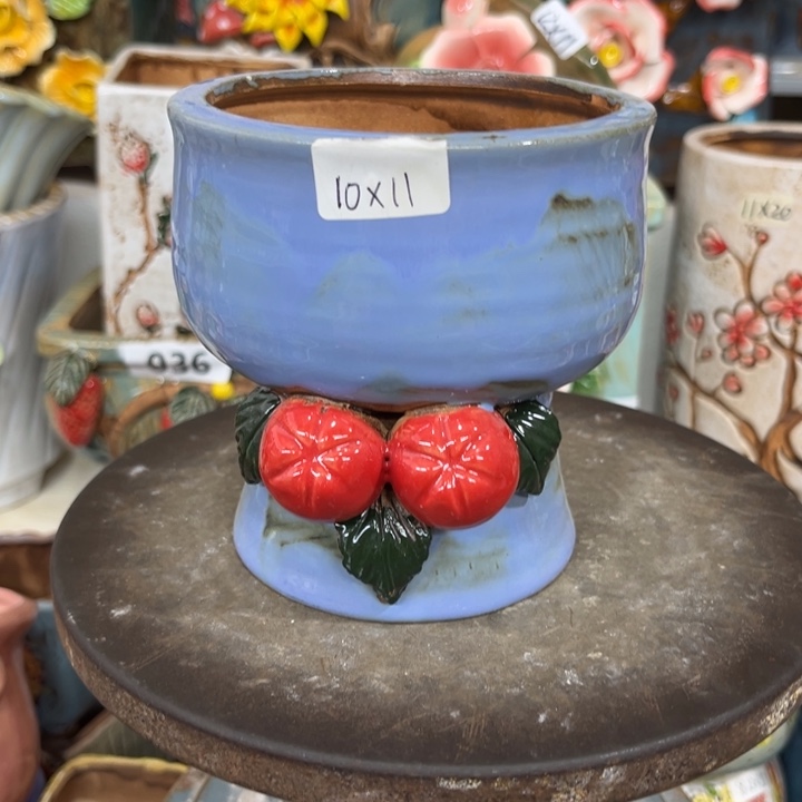 紫砂花盆粗陶材质多肉花盆