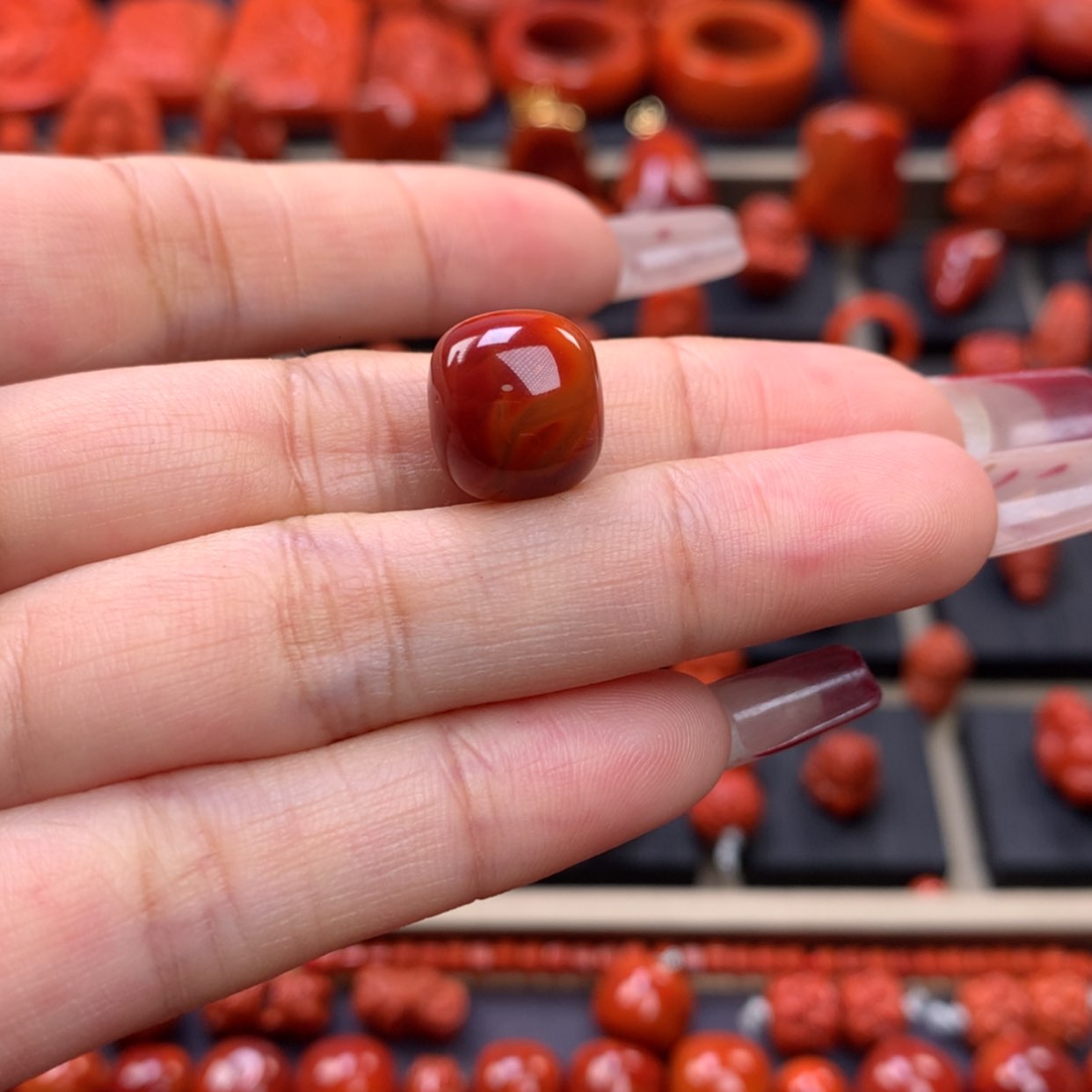 【闪购商品】南红玛瑙老型单珠12mm未镶嵌