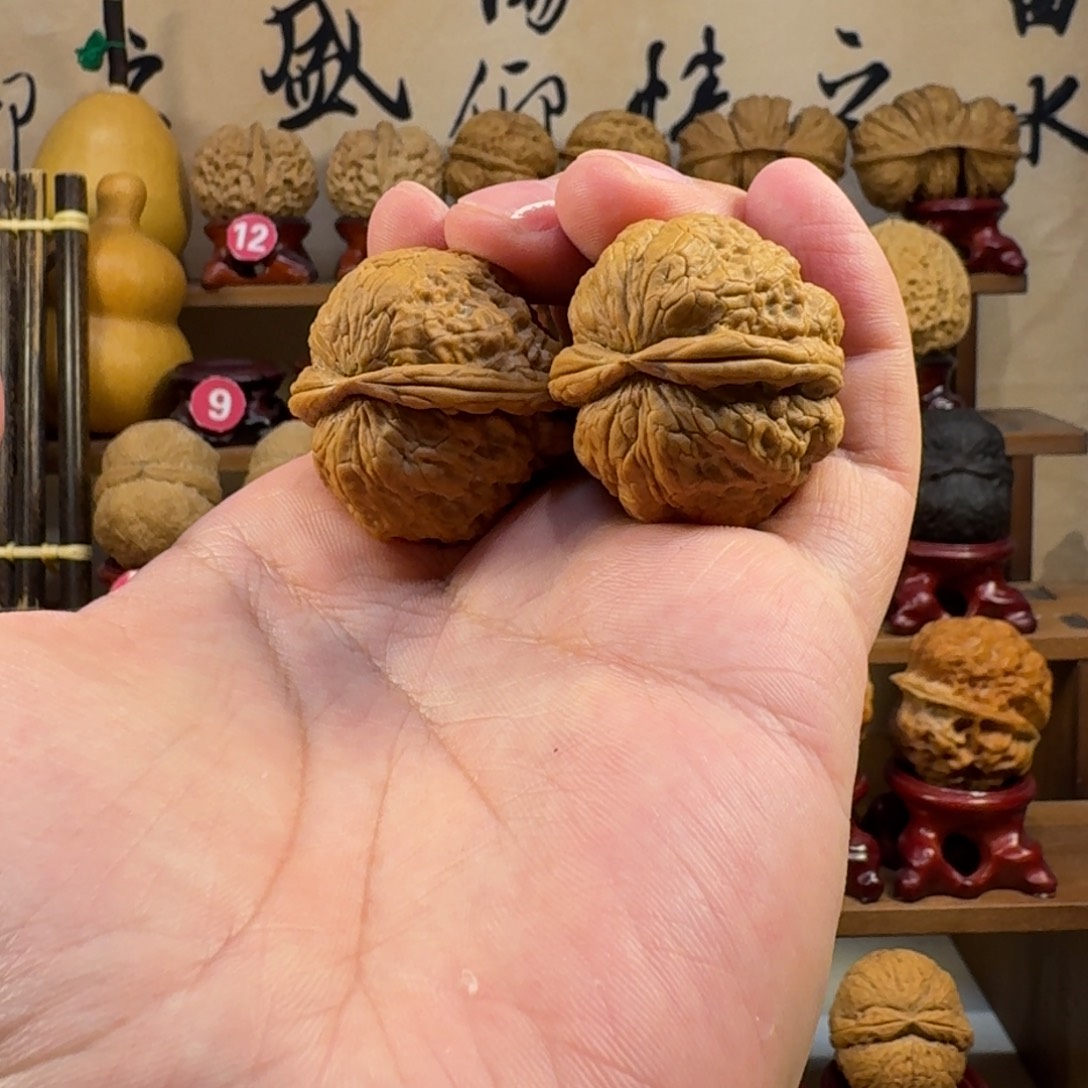 铁核桃把件粗筋小树蛙