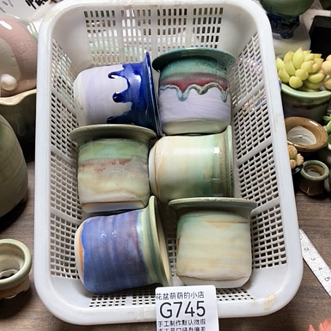 紫砂花盆745微瑕品口径5厘米左右的