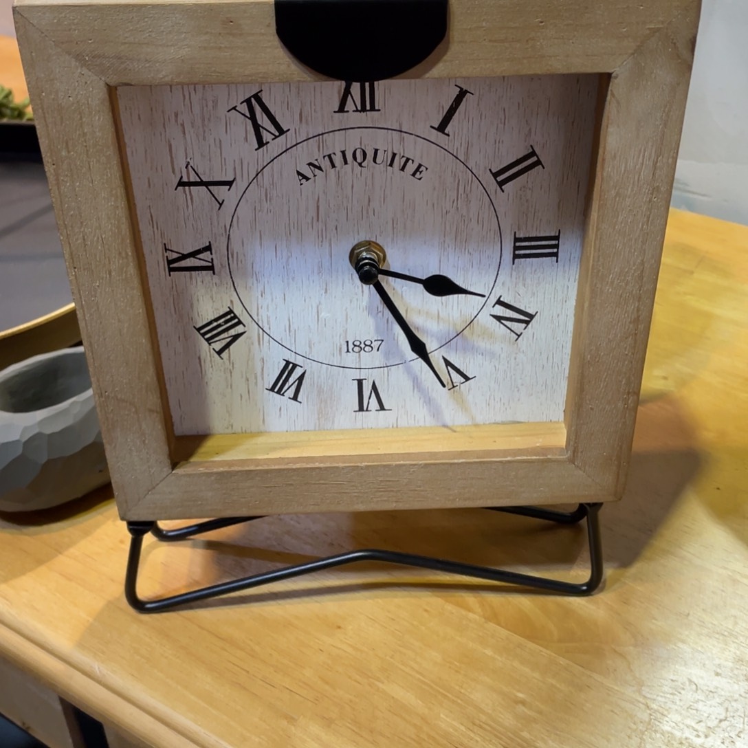 美***凤木木头钟0043桌摆件121235