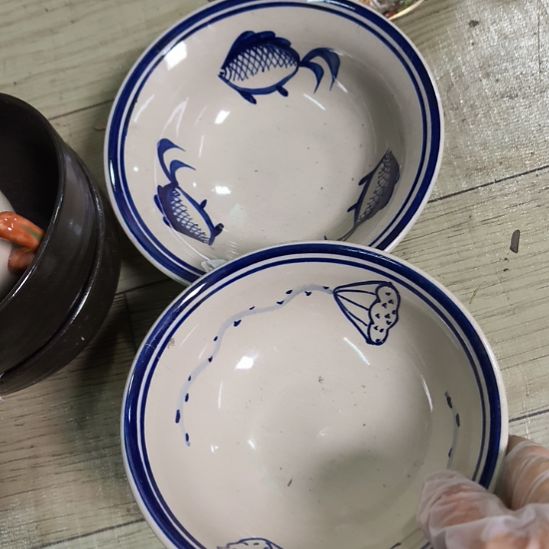 瓷片磁州窑五厂盘碗壶杯有瑕疵