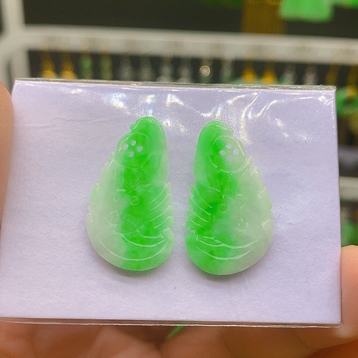 翡翠耳饰未镶嵌耳坠