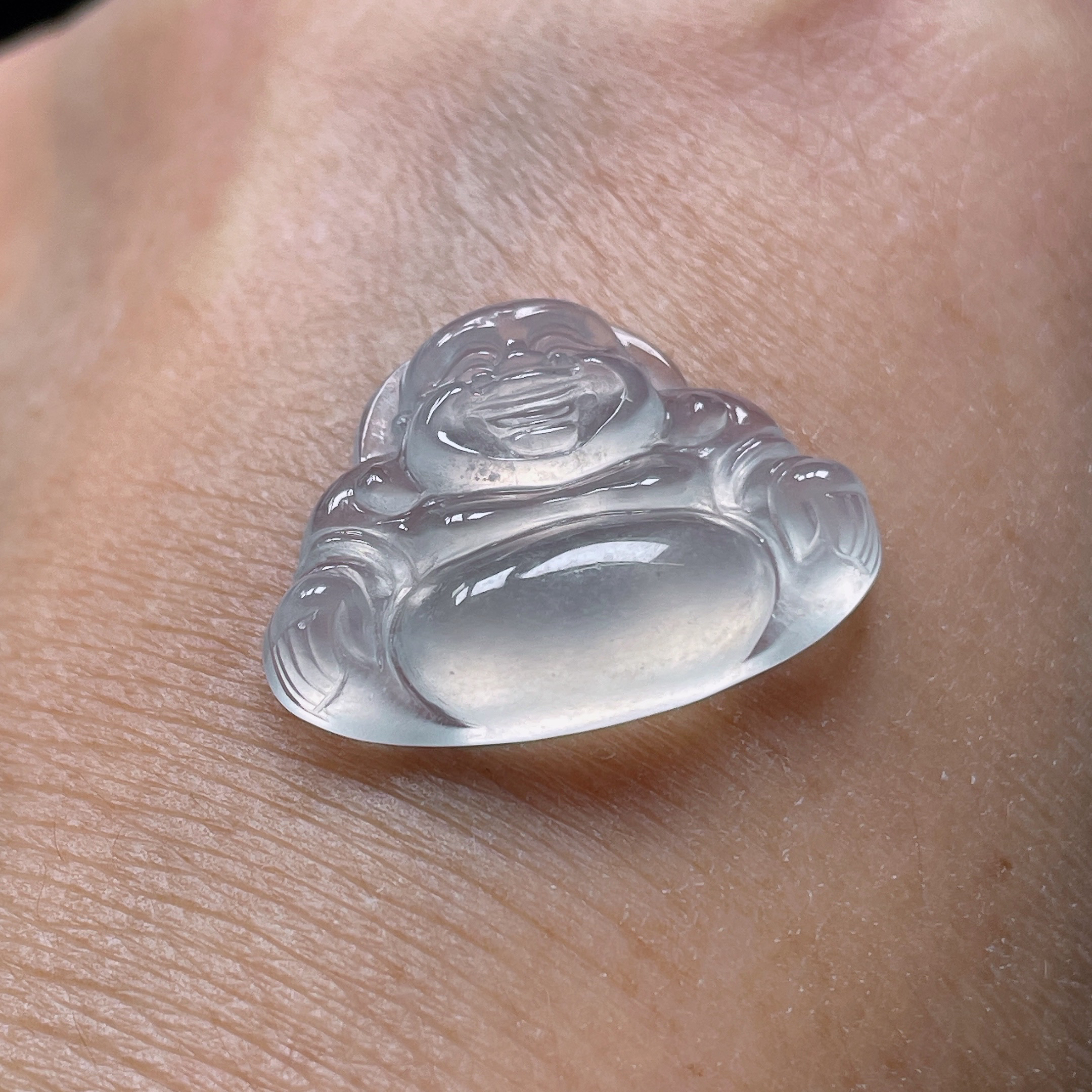 新店福利天然缅甸A货翡翠高冰种佛公吊坠，15.6-21.5-5.0价：5600