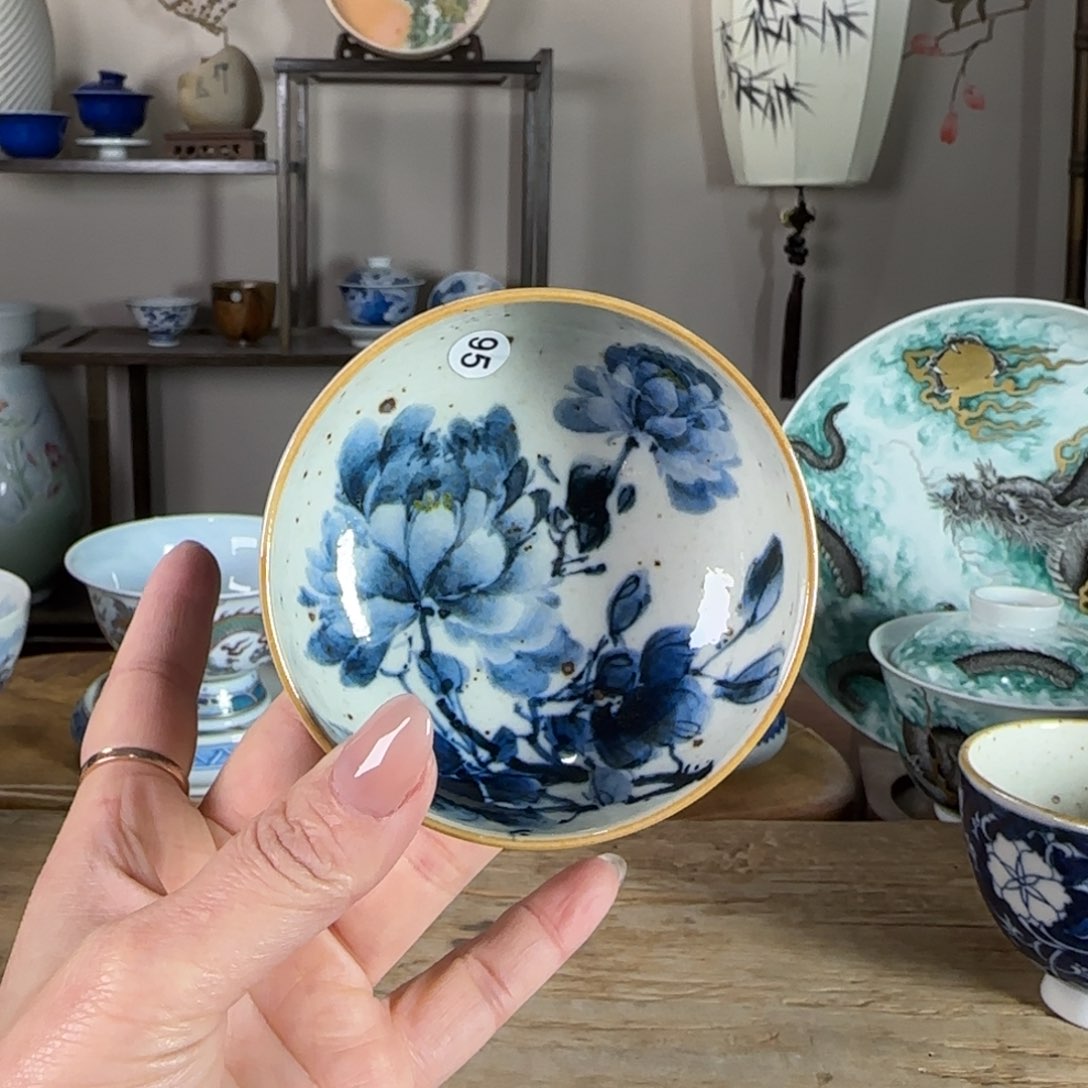 杯景德镇陶瓷柴烧多人