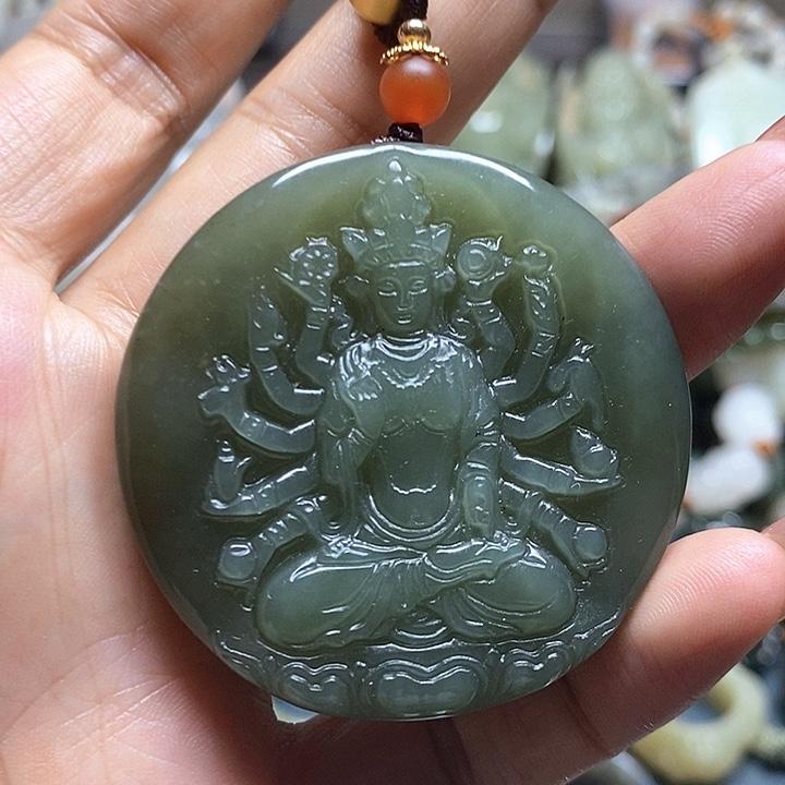 和田玉未镶嵌挂件